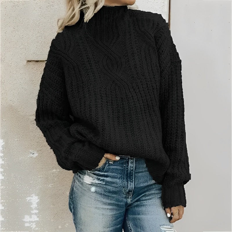 WW | Plus Size Fit Wool Blend Cable Knit Drop Shoulder