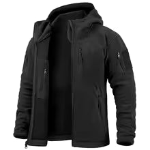 WW | Relaxed Fit Fleece Jacket Hood Full Zip With Zip Pockets