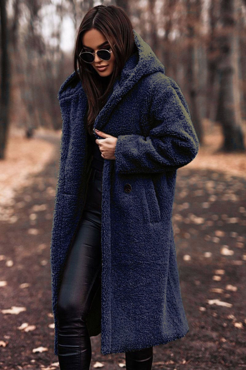 WW | Wool Plus Size Fit Full Length Hood with Buttons