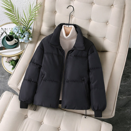 WW | Pufferjacke Übergröße Passform Steppdesign Stehkragen Reißverschluss