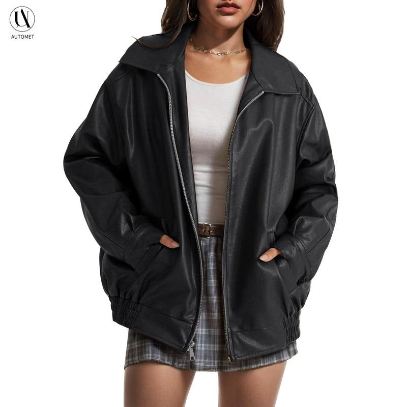WW | Leather Bomber Jacket