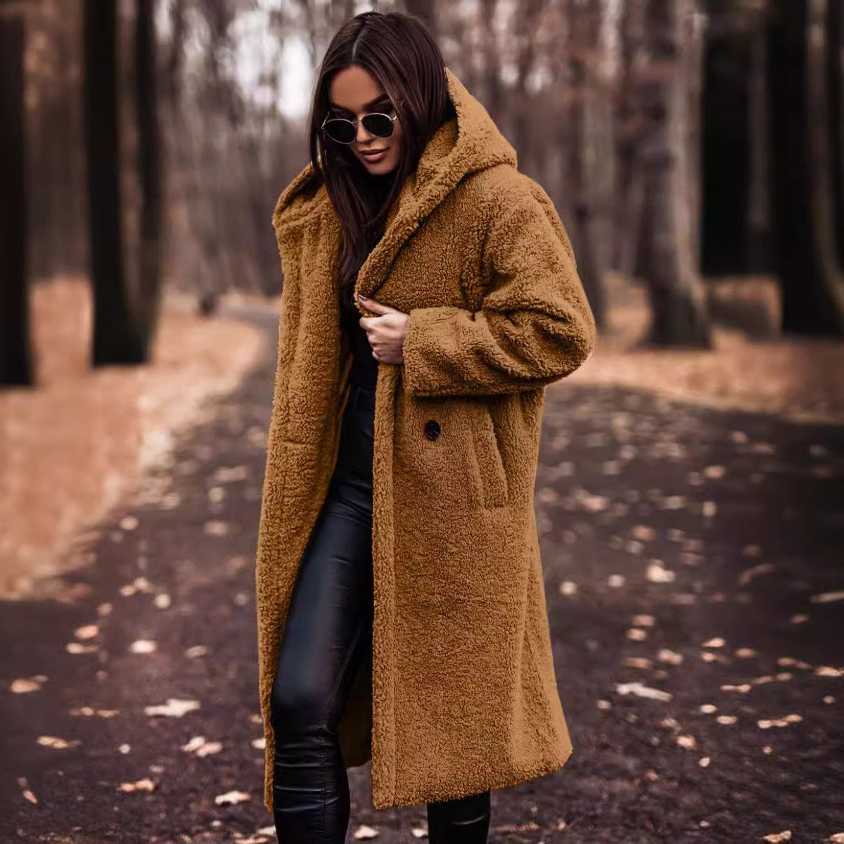 WW | Wool Plus Size Fit Full Length Hood with Buttons