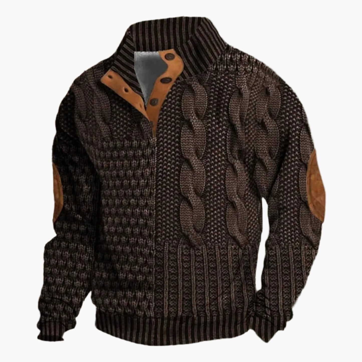WW | Strickmuster Bomberjacke im Vintage-Look - Modische Freizeitjacke mit Knopfleiste