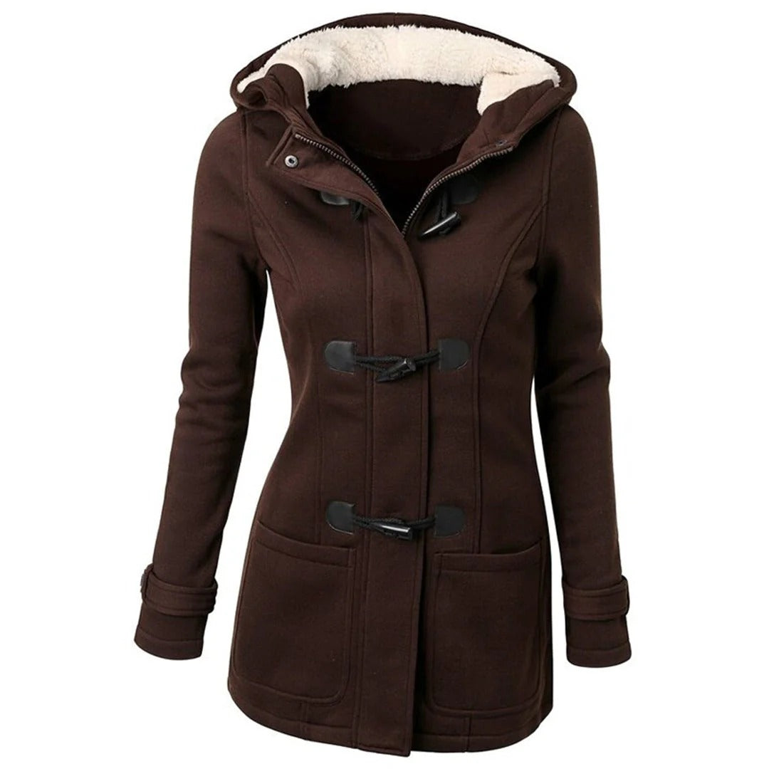 WW | Long coat - Tailored fit - Lined hood - Button fastening and pockets