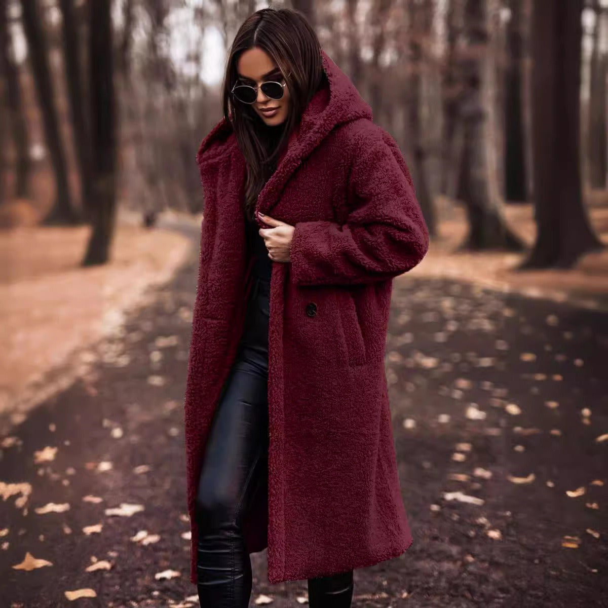 WW | Oversized Wool Long with Hood and Buttons