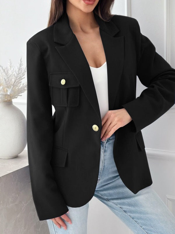 WW | Tailored fit Double-breasted Lapel collar Long sleeves
