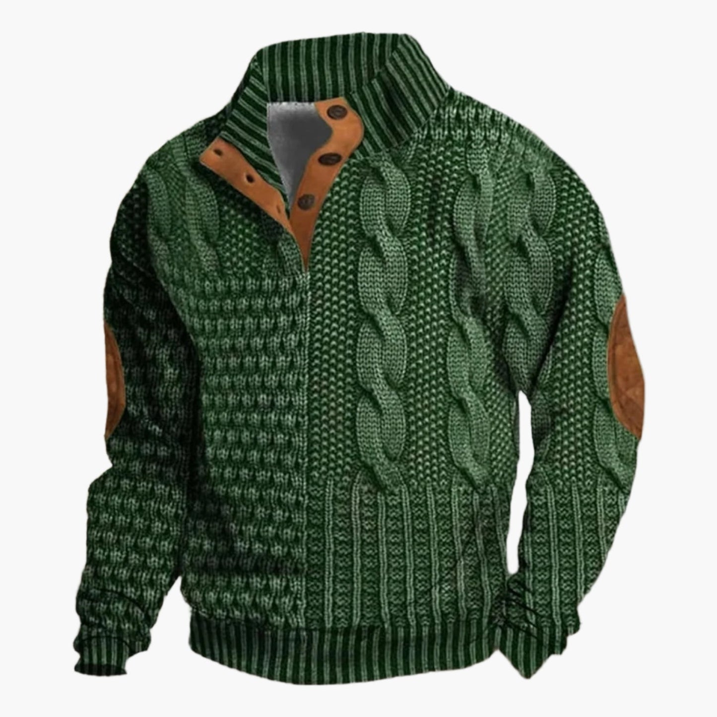 WW | Strickmuster Bomberjacke im Vintage-Look - Modische Freizeitjacke mit Knopfleiste