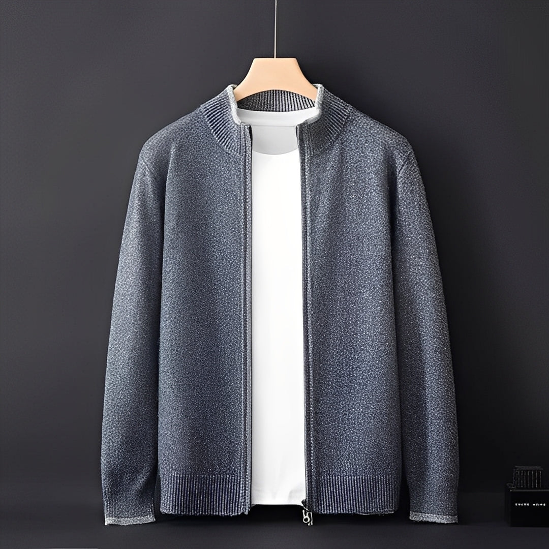 WW | Modern Men's Zipper Cashmere Coat