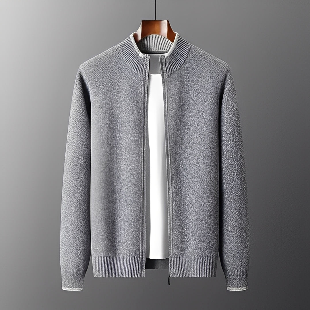 WW | Modern Men's Zipper Cashmere Coat