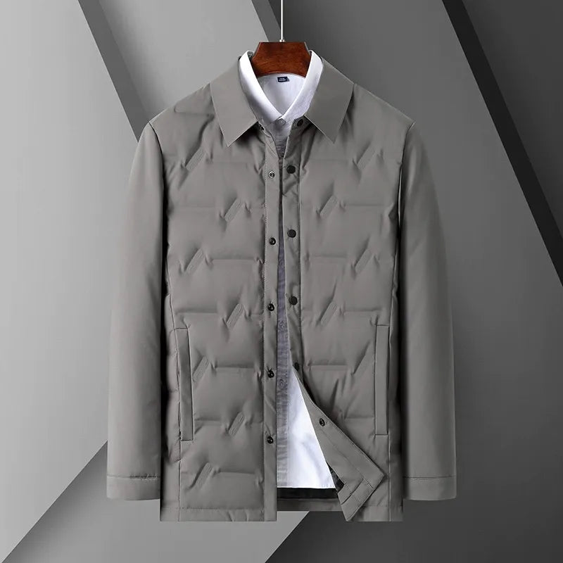 WW | Daunenjacke - Slim Fit - Shirtkragen - Knopfverschluss - Steppdesign