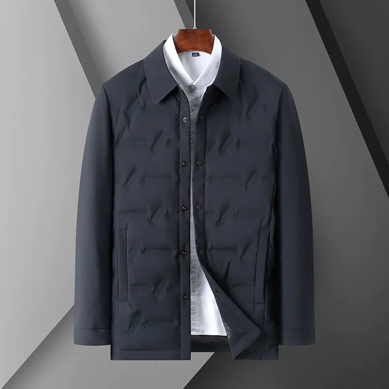 WW | Daunenjacke - Slim Fit - Shirtkragen - Knopfverschluss - Steppdesign