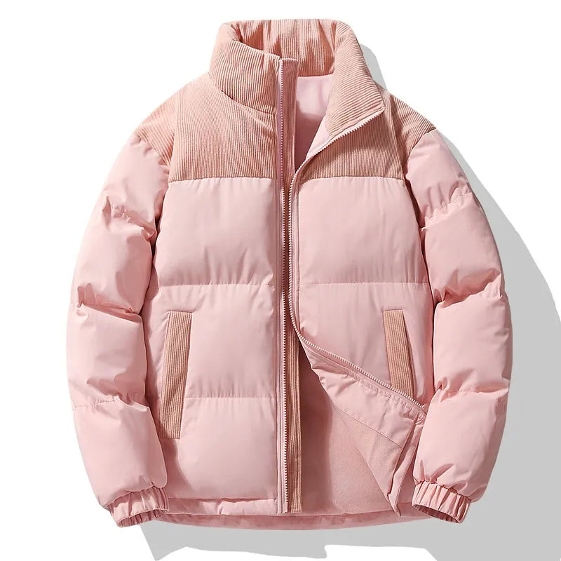 WW | Pufferjacke - Oversized Fit - Gequiltetes Design - Corduroy-Kragen - Reißverschluss