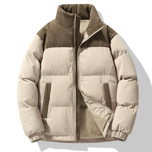 WW | Pufferjacke - Oversized Fit - Gequiltetes Design - Corduroy-Kragen - Reißverschluss