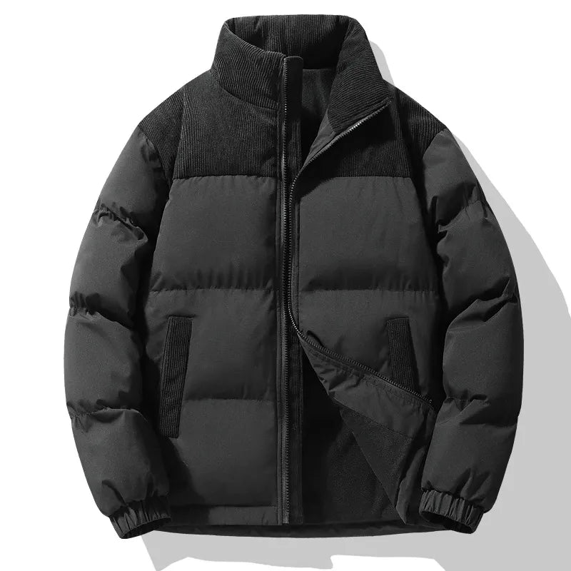 WW | Pufferjacke - Oversized Fit - Gequiltetes Design - Corduroy-Kragen - Reißverschluss