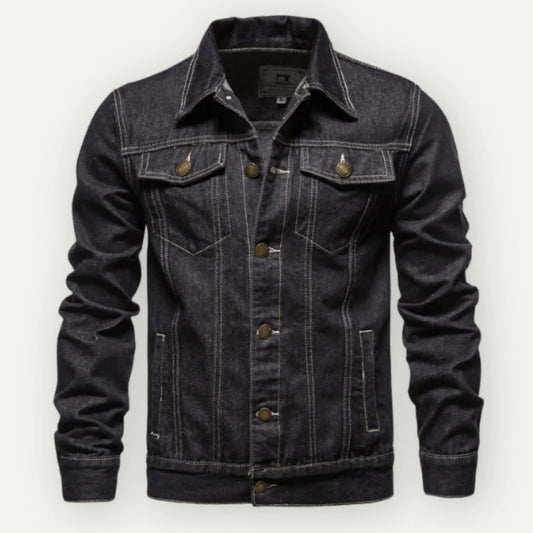 WW | Truckerjacke Denim Taillierte Passform Knöpfe Brust und Seitentaschen