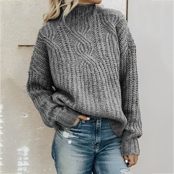 WW | Plus Size Fit Wool Blend Cable Knit Drop Shoulder