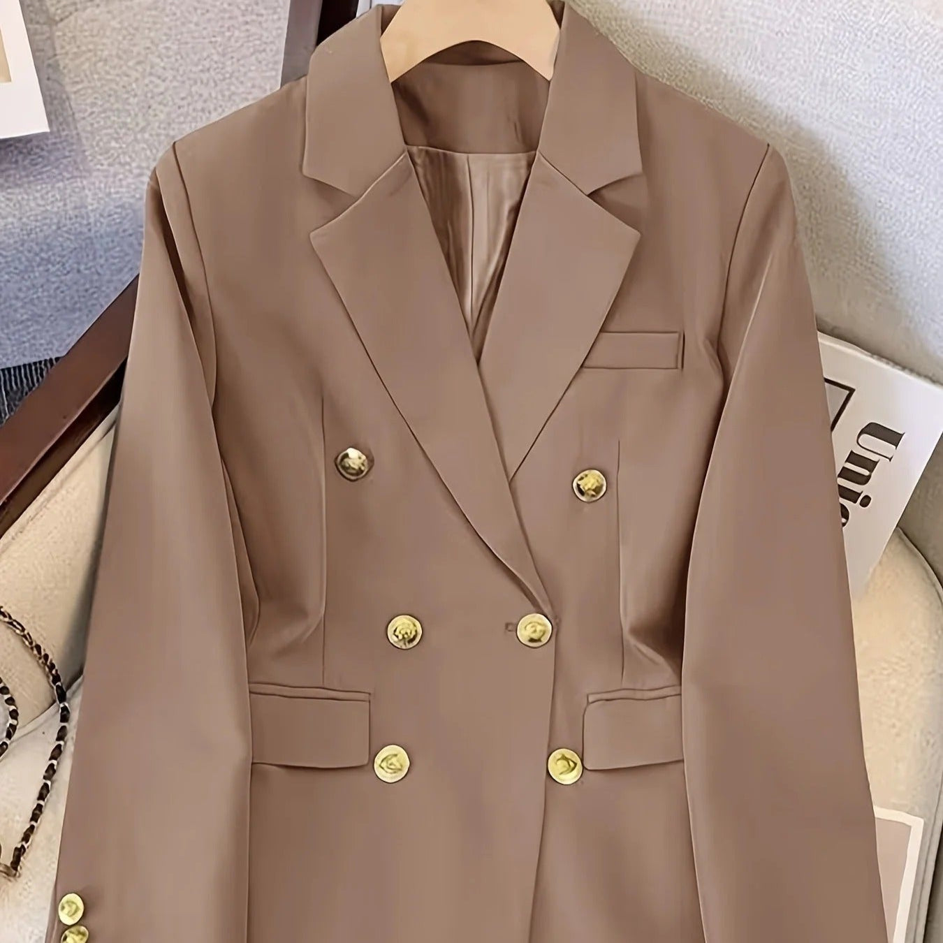 WW | Damen Blazer Tailliert Passform Wendbar