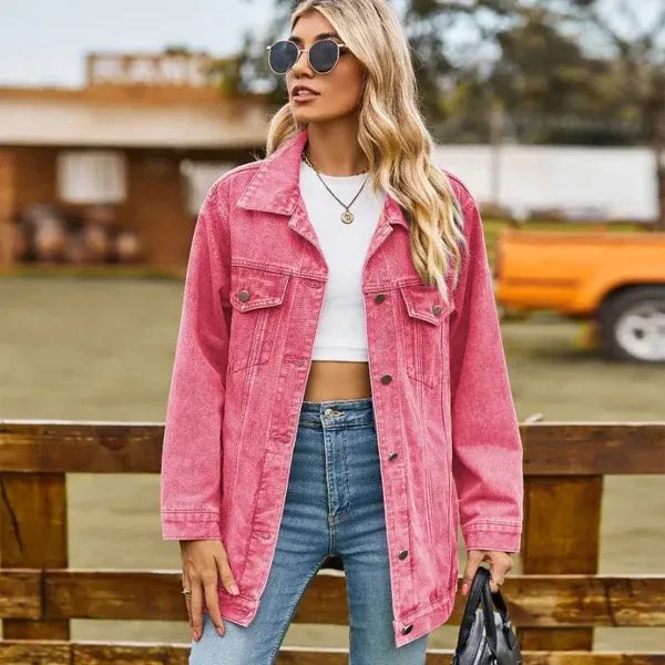 WW | Made from denim Oversized cut with hood Knee-length Casual style