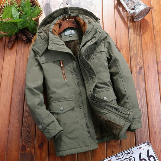 WW | Fleecejacke Übergroß Modell Kapuze Gepolsterte Schultern Mehrere Taschen