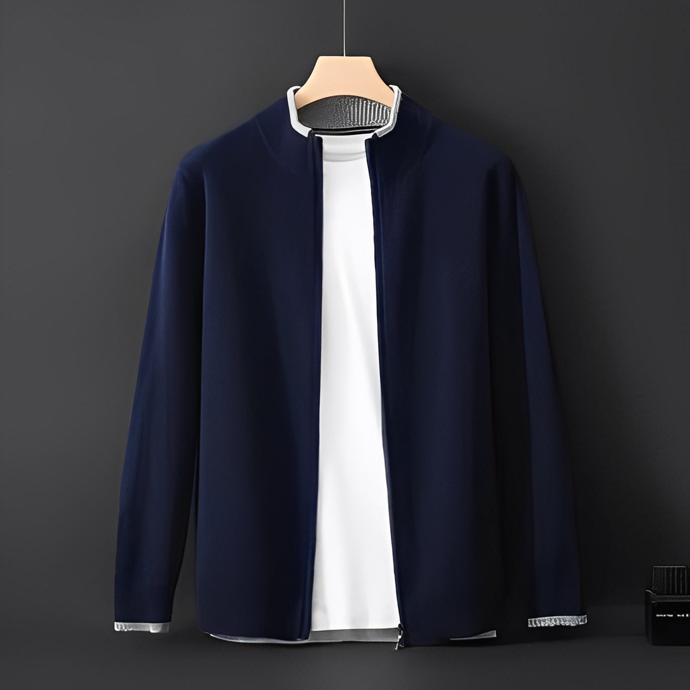 WW | Modern Men's Zipper Cashmere Coat