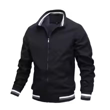 WW | Bomber jacket Windproof Loose fit Zipper closure Ribbed hem