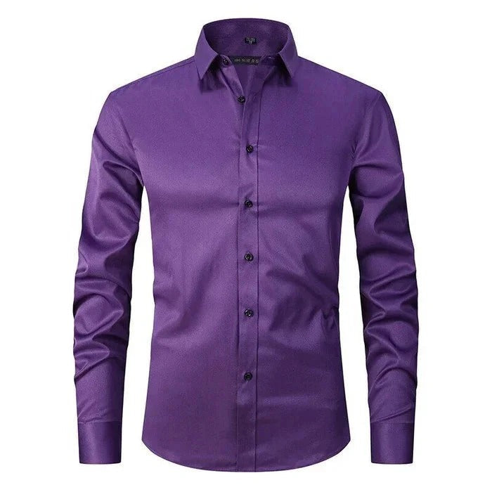 WW | Slim Fit Breathable Fabric Wrinkle-Free Long Sleeve Formal Style