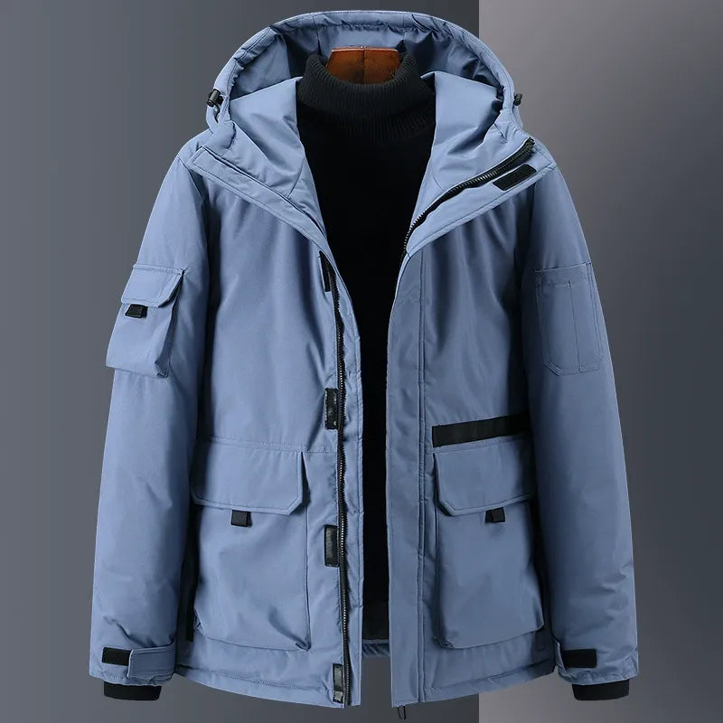 WW | Down Jacket Water-repellent Hood Casual Fit Multiple Pockets