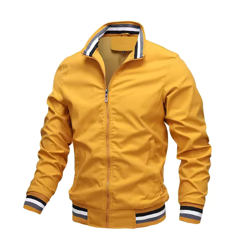 WW | Bomber jacket Windproof Loose fit Zipper closure Ribbed hem
