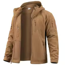 WW | Relaxed Fit Fleece Jacket Hood Full Zip With Zip Pockets