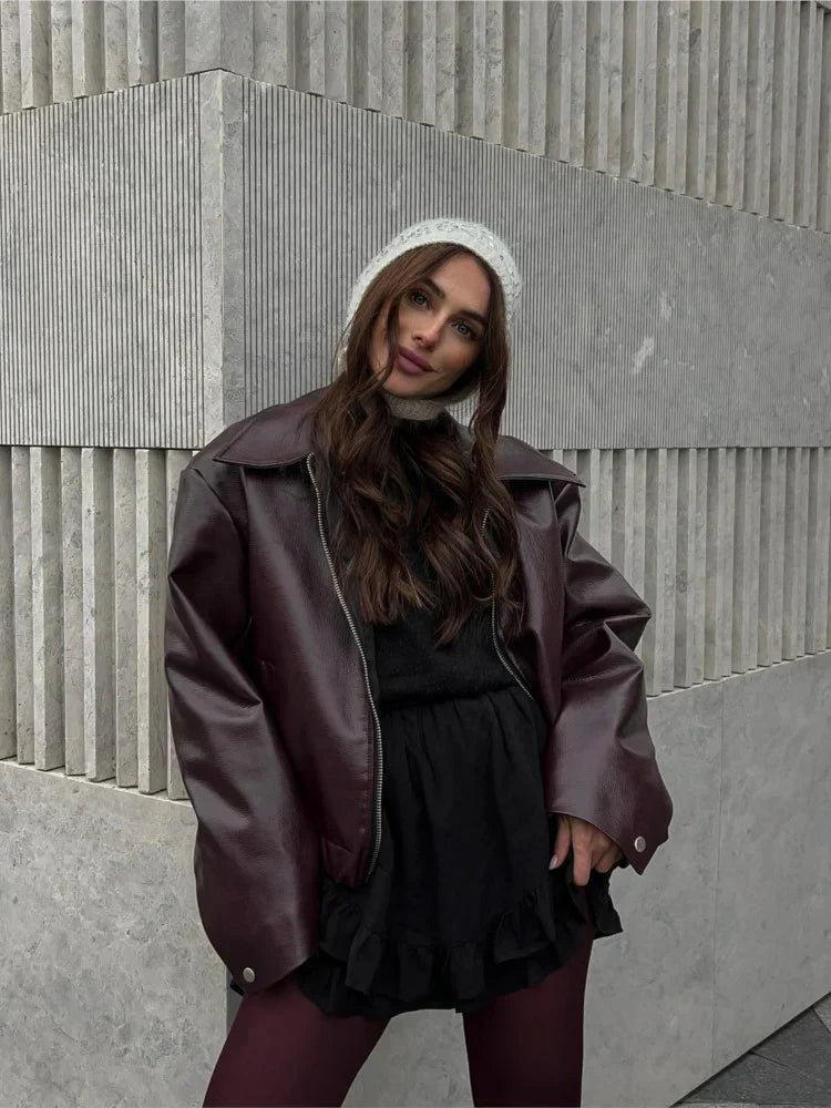 WW | Ärmeln Burgunderjacke