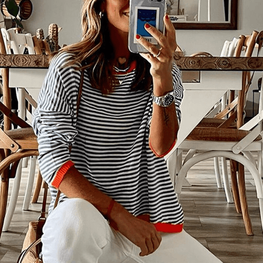 WW | Weicher gestreifter Pullover