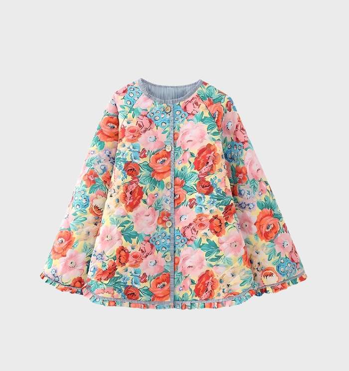 WW | Women's Jacket with Floral Pattern and Front Opening
