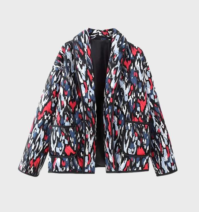 WW | Women's Jacket with Floral Pattern and Front Opening