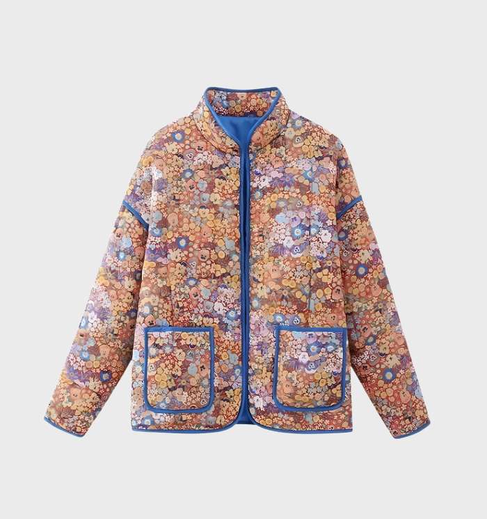 WW | Women's Jacket with Floral Pattern and Front Opening