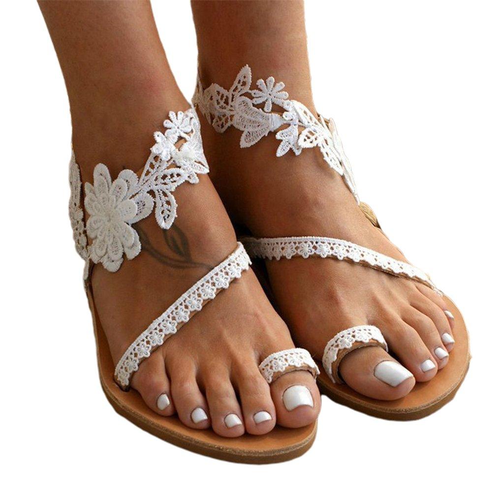 WW | Flat Sandals with Lace Design for Women
