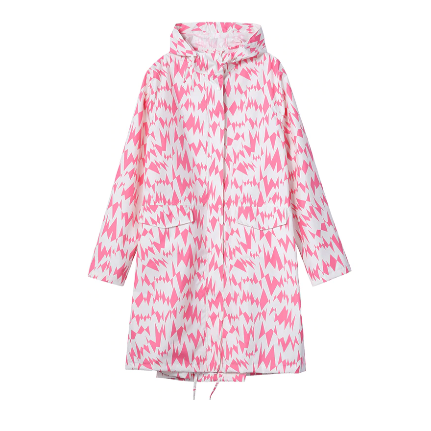 WW | Women's Rain Jacket with Geometric Patterns
