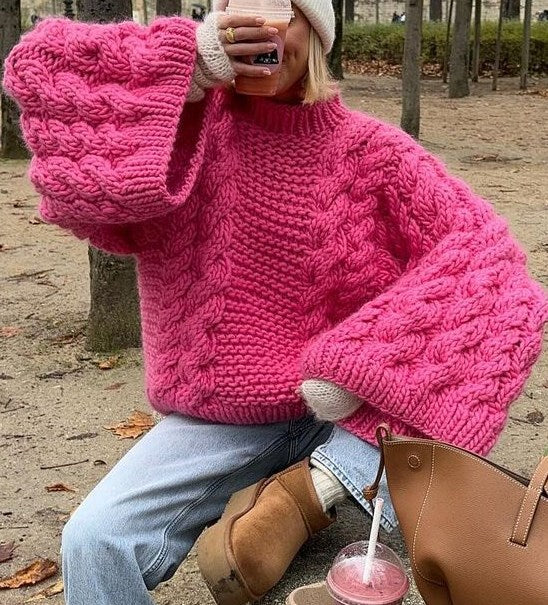 WW | Chunky cable knit sweater