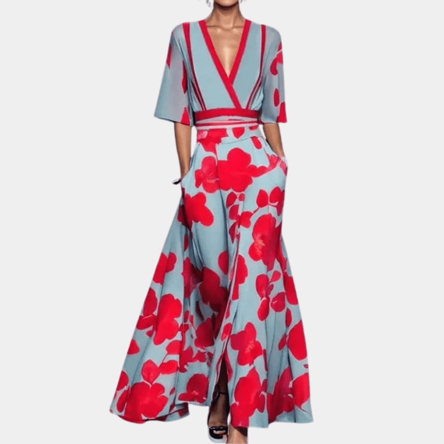 WW | Luxuriöses Blumenkleid Damen Kleid