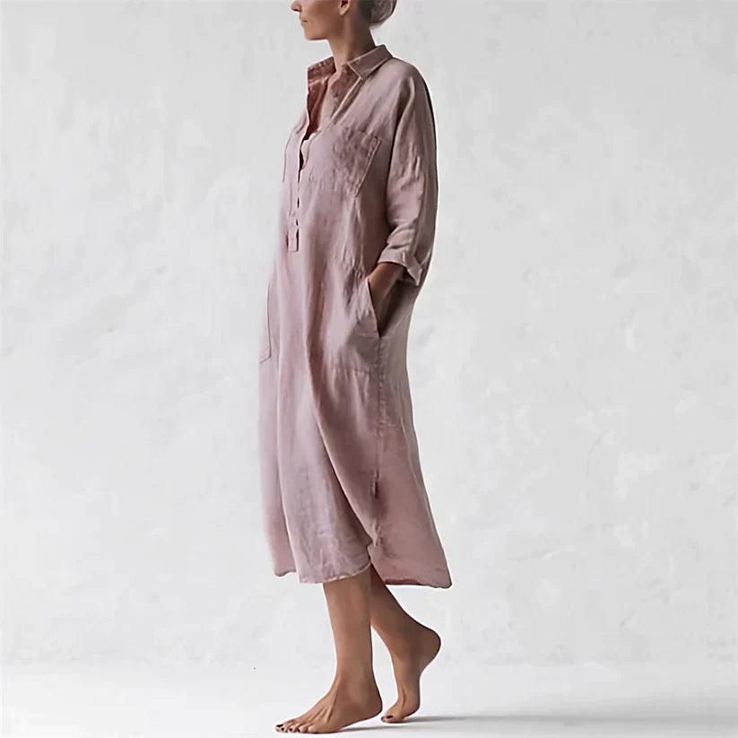 W&W - Stylisches langes rosa Kleid