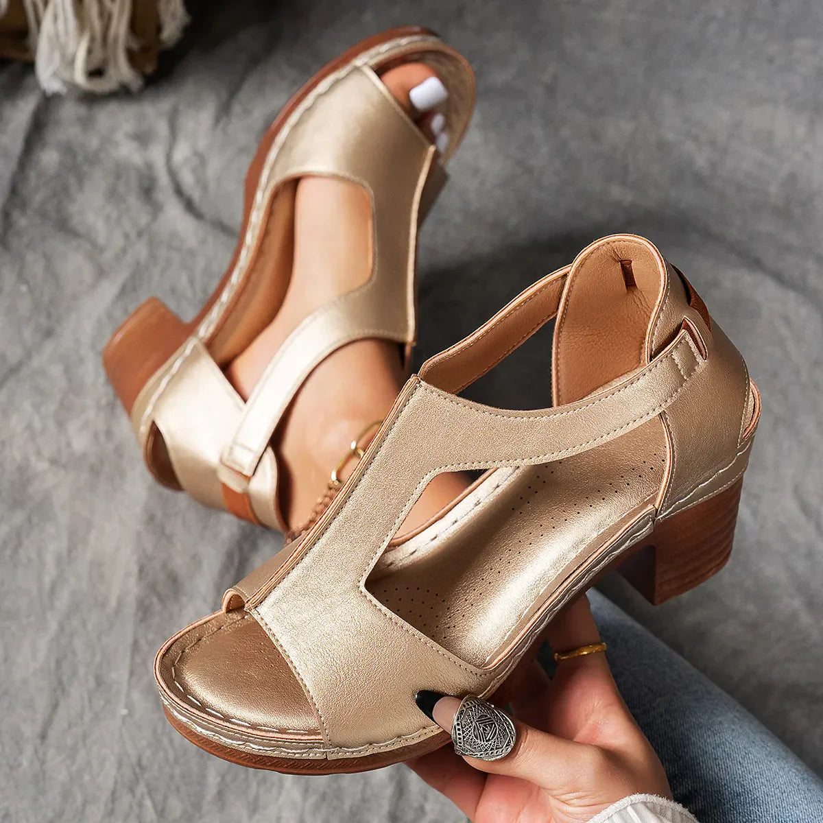Pennylane | Orthopädische Damen Sandalen Blockabsatz