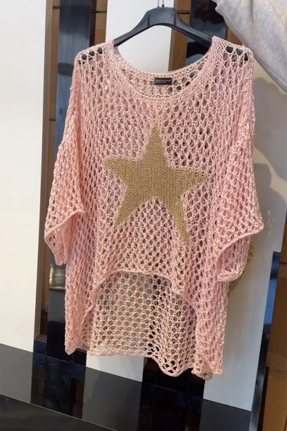 WW | Stylish Knitted Star-Pattern Top