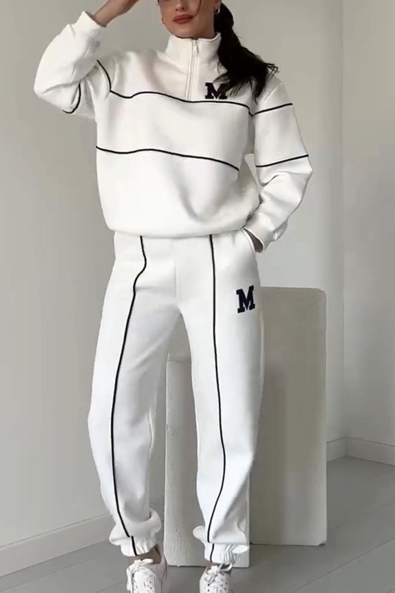 WW | Zweiteiler Set - Pullover & Hose - Weich & Bequem - Baumwollmischung für Herbst & Winter