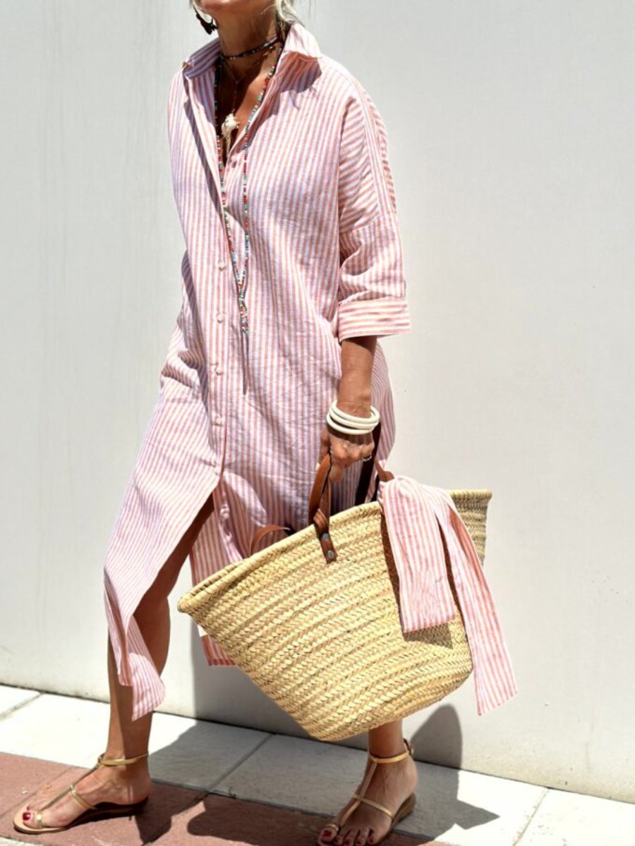 Colen – Classic Striped Shirt Dress
