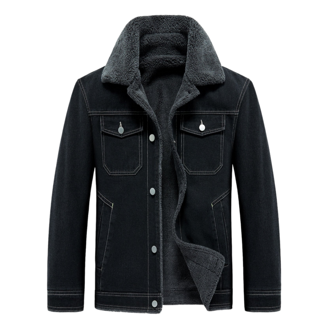 WW | Mautios Denim Jacket with Faux Shearling Lining
