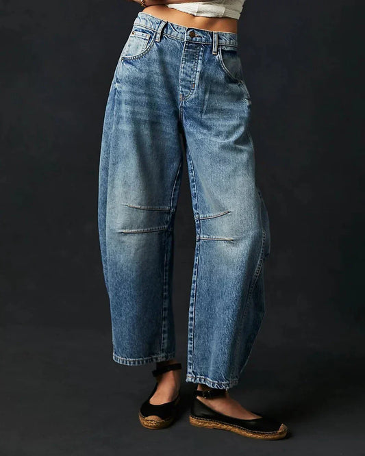 WW | Boyfriend-Jeans mit Vintage-Waschung und Kontrastnähten - Relaxed Fit Damenjeans