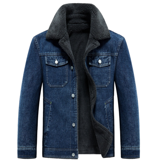 WW | Mautios Jeansjacke mit Kunstlammfellfutter