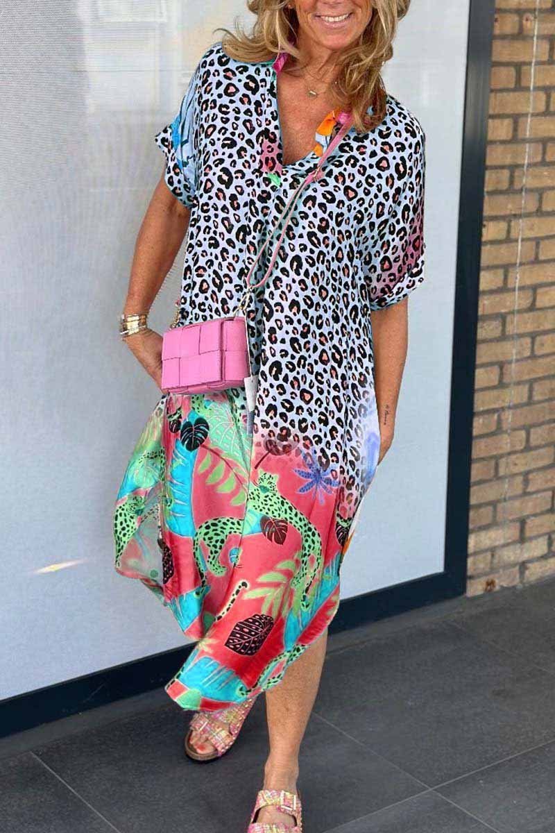 AMARA | Loose-fitting leopard print dress