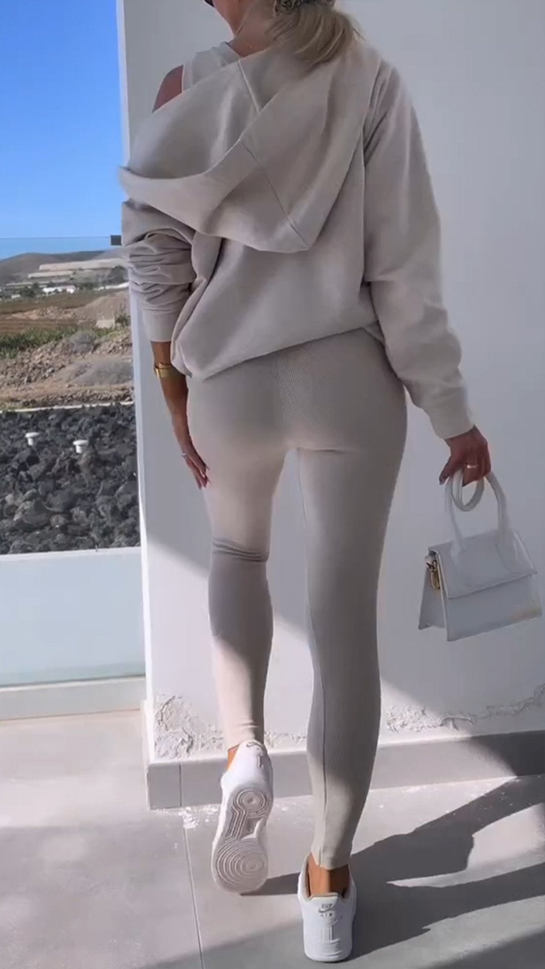 WW | Elegante Weste mit Sweatshirt mit Kapuze Set