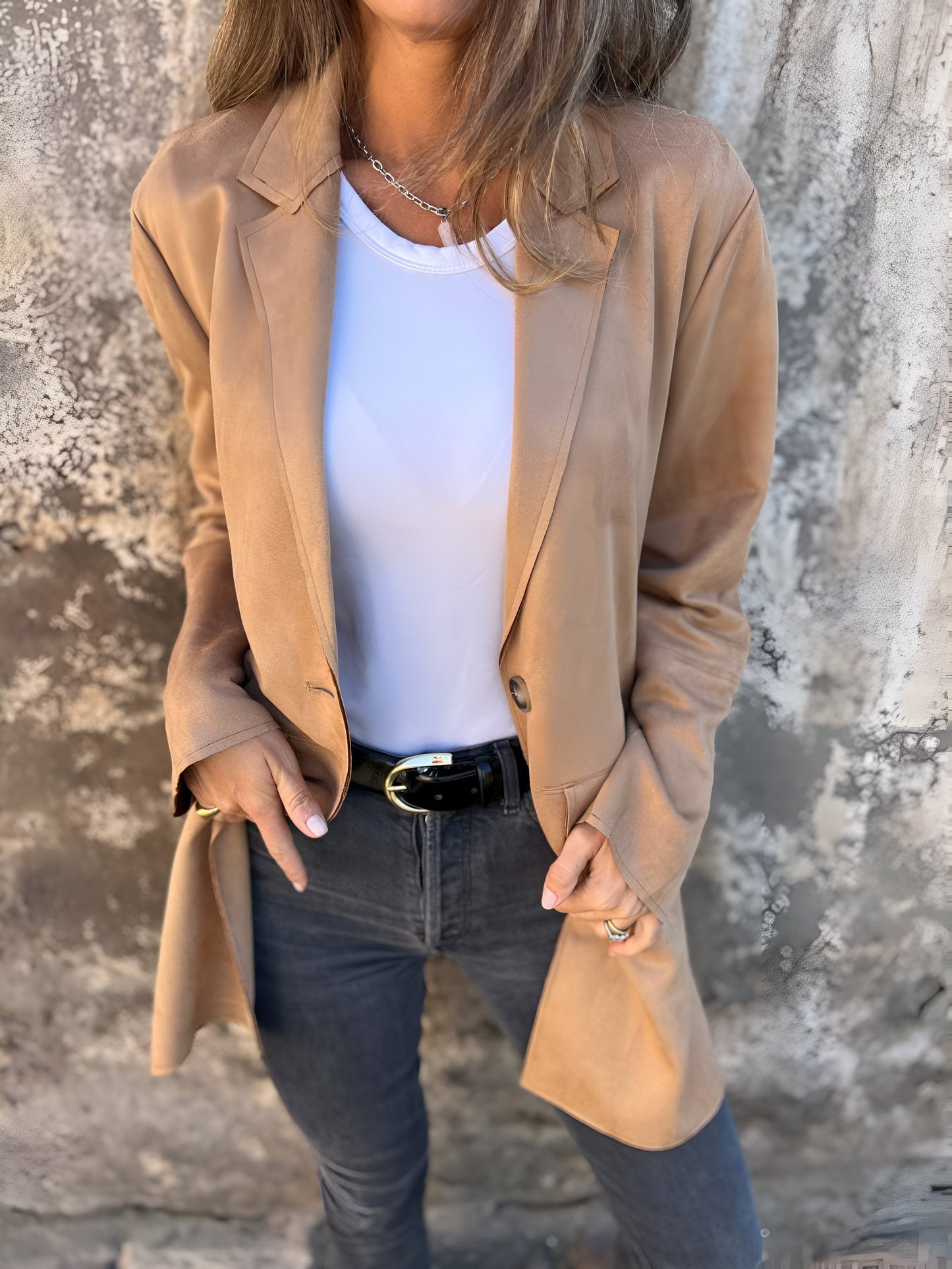 WW | Elegante mittellange Damenjacke