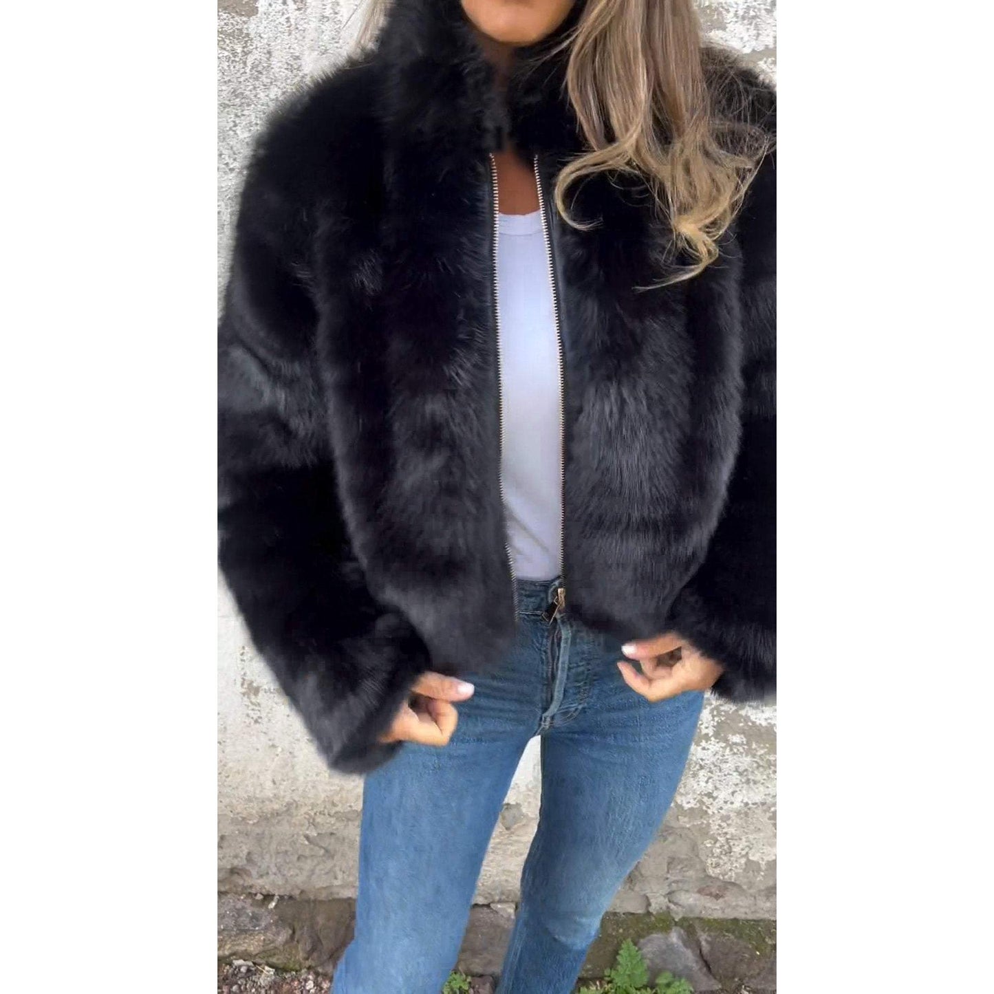 WW | Bond PU Jacket with High Collar and Zip